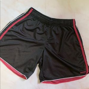 Reebok Women Short Mesh Gray Pink Size Small